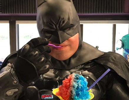 Even Batman can't say no to Minnesnowii Shave Ice